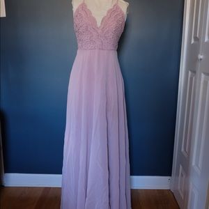 Mauve bridesmaid dress